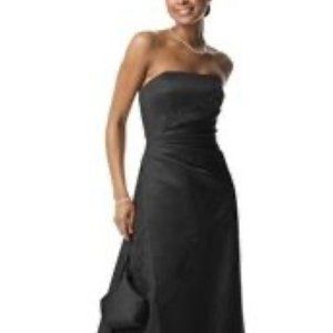Black Satin Strapless Ballgown